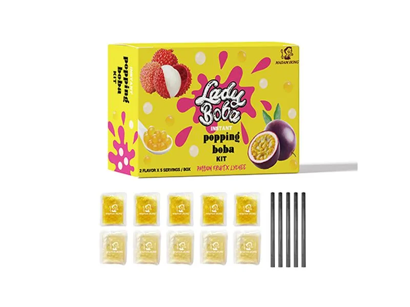 Passion fruit + Lichi Popping Boba Tea Kit
