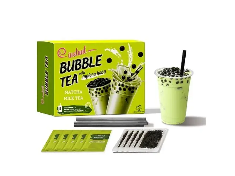 kit de té con leche de burbujas matcha